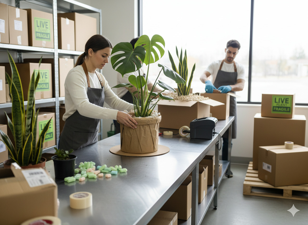 Plant packaging and shipping